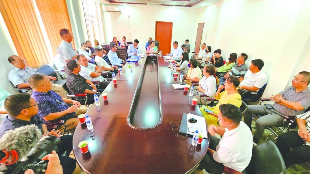 Union Minister Darshana Jardosh addressing the interaction meeting with the Administration & HODs of Chümoukedima district at DC conference hall, Chümoukedima on August 29. (Photo Courtesy: X)